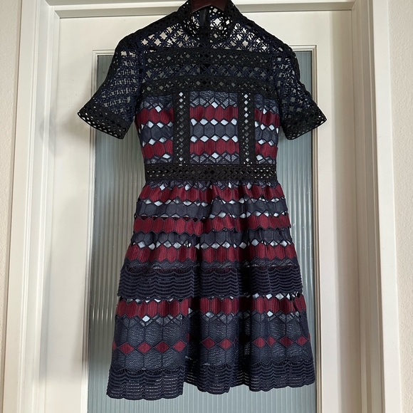 Self portrait lace multi color mini dress - Picture 2 of 7